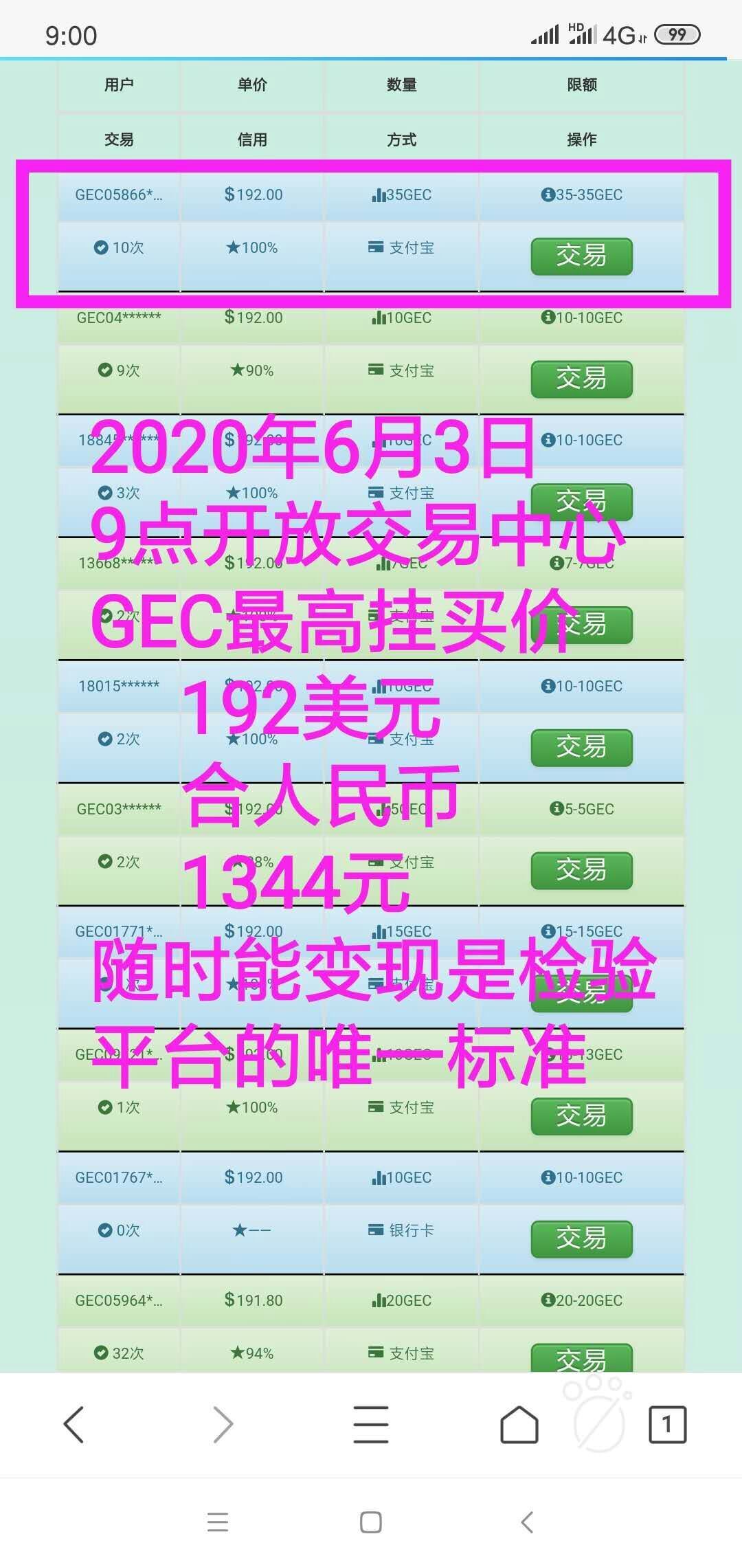 环保币价格(gec币今日价格)